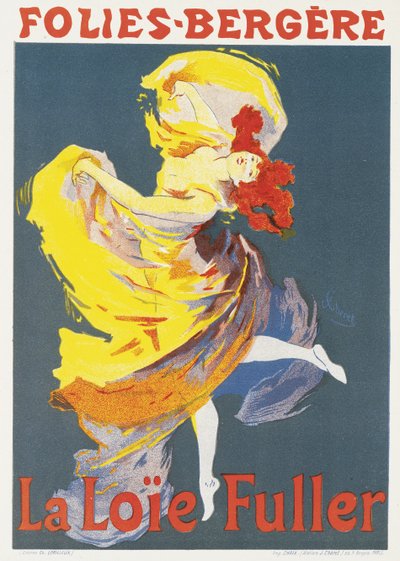 Poster advertising a dance performance by Loie Fuller at the Folies-Bergere by Jules Cheret